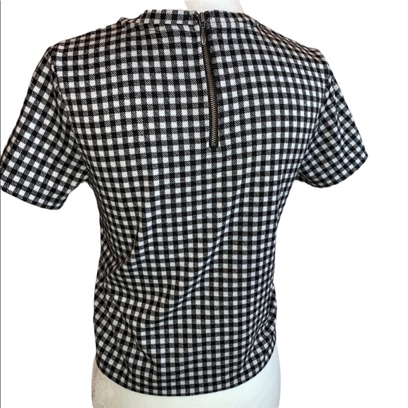 Twik Boxy Cropped Black/White Gingham Top/Blouse- XS - Picture 3 of 11